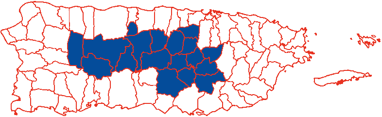 Mapa Área Central Puerto Rico