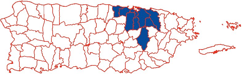 Mapa Área Metropolitana Puerto Rico